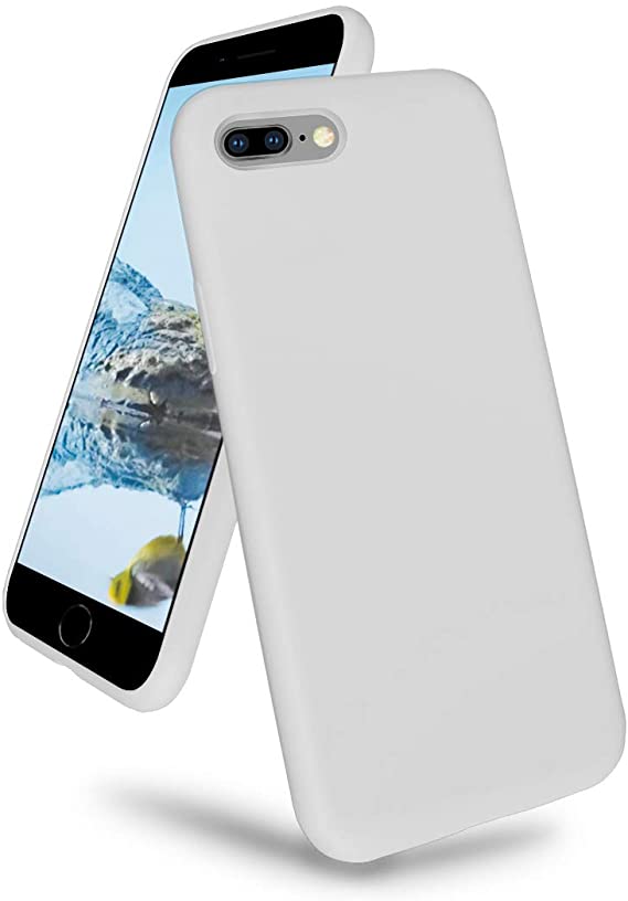 K TOMOTO Compatible with iPhone 6 Plus/6s Plus Case 5.5 Inch, Liquid Silicone Gel Rubber Cover with Soft Microfiber Lining, Ultra Slim Full Body Protective Phone Case, Stone