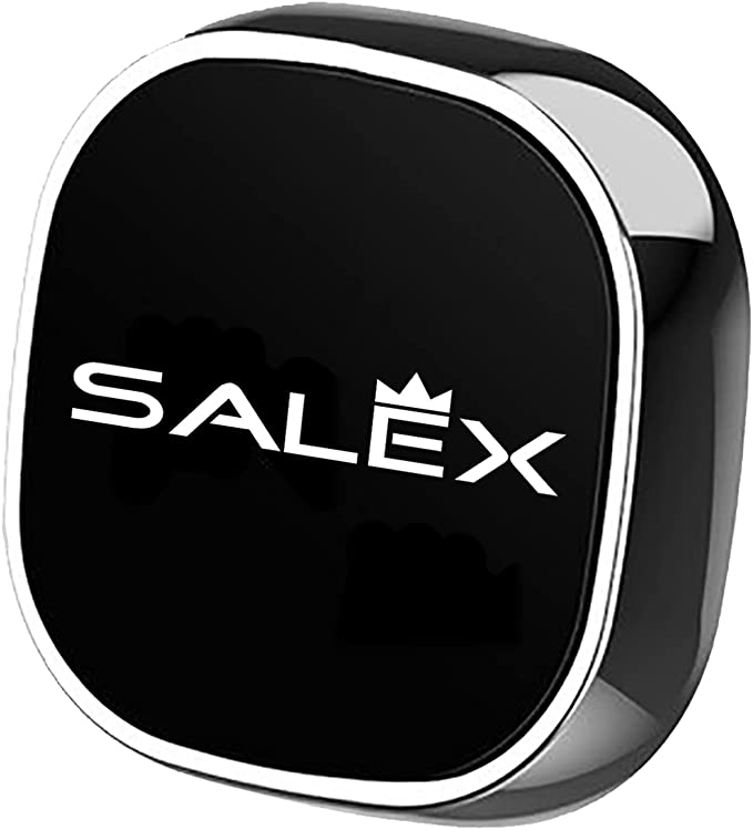 SALEX Magnetic Car Mount. Black Flat Cell Phone Holder. Mobile Phone Holder for Dashboard, Wall, Windshield, Mirror, Desk. Universal Magnet Set Compatible with GPS, Tablets and Smartphones up to 7".