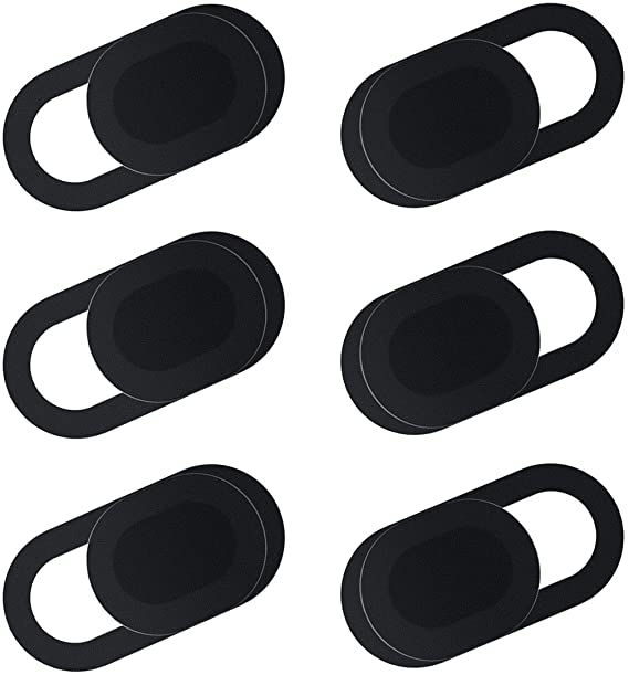 Camera Cover 6 Pcs, Webcam Covers, Web Camera Cover Slide for iPad, iPhone, Laptop, Desktop, PC, Tablet, Protect Your Privacy and Security,sliding cover(Black)