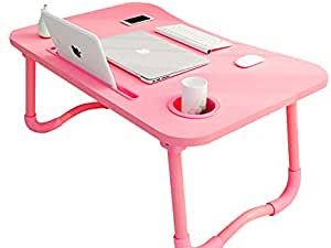YXL Laptop Desk for Bed Laptop Bed Tray Table Multifunction Foldable Lap Desk Slot for Tablet & Phone Stand Cup Holder Notebook Desk Laptop Table for Bed Portable Notebook Bed Breakfast Tray -Type2