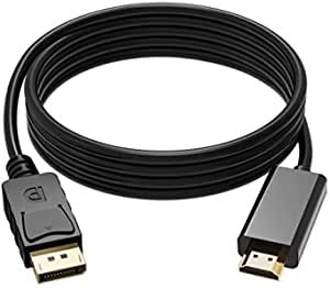 Convert Cable - 1.5m DPLAY to HDMI Adapter - Display Port to HDMI Black - Please Read Product Description Well Before Purchasing for How to Play