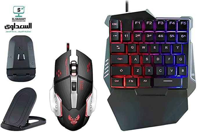 Keboard+Gaming Mouse - G 508 - ONE - HAND- 4 * 1-couger for Mobile and Office PC Laptop - RGB Lightning