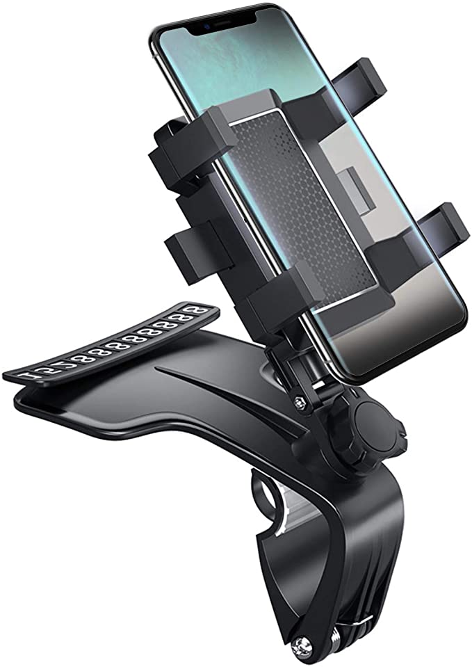 Car Cell Phone Mount Dashboard Cell Phone Clip Automobile Cradles Car Holder Mount Stand Suitable for 3 to 7 inch Smartphones (Upgrade)