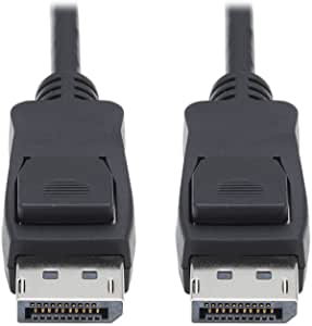 Tripp Lite High Speed HDMI Cable, DP 1.4 Cable with Latching Connectors, 8K Ultra HD, HDR, 4:2:0, HDCP 2.2 (M/M) 1 ft, Black (P580-006-V4)