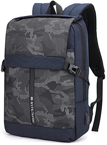 WALKENT Jade Laptop Bag (Blue) External USB, Card Pocket, Anti-Theft, Waterproof for Men Women by Arctic Hunter, Blue, L, laptop bags