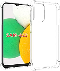 USTIYA for Samsung Galaxy A23 Case Clear TPU Four Corners Cover Transparent Soft funda