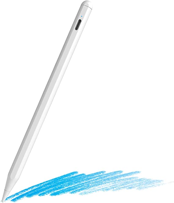Pencil for iPad 9th/8th generation with Palm Rejection, Stylus pen for iPad Compatible with iPad Pro 11/iPad Pro 12.9/iPad 6th/7th/8th/9th Gen/iPad Mini 5th/6th Gen/iPad Air 3rd/4th Gen (White)