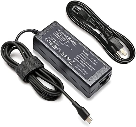 65W 45W USB-C Charger for Lenovo Chromebook C330 S330 100e 300e N23 ThinkPad T480 T480s T580 T580s T490s E480 E585 E580 E590 E595 Yoga C930 C940 C740 S730 730 730S 910 920 X1 ADLX65YDC2A GX20N20876