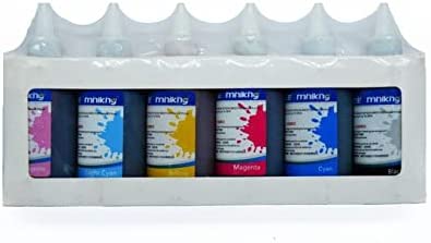Miniking Ink Toner Set For HP Inkjet Printers - 100ml - 6 Pcs