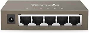 Tenda TEG1005D 5 Ports 10/100/1000 Mbps Gigabit Ethernet Network Switch, Ethernet Splitter Works with IEEE 802.3u/x, Auto MDI/MDIX, 6KV Lightning Protection, Desktop and Wall Mounting, Plug and Play
