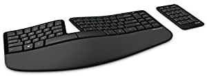 Microsoft Sculpt Ergonomic Keyboard and Numeric Pad, UK Layout (Business Packaging) - Monotone
