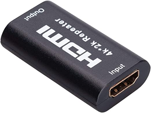 HDMI Coupler, Signal Booster, Amplifier Repeater, Cable Extender, Female to female Adapter 4K 2K Full HD 3D HDTV 1080P Extends Cable Length up to 35m, Compatible with TV, PC, DVD, Monitor