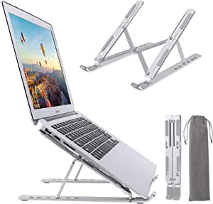 Adjustable Laptop Stand, YOSHINE Computer Stand for Laptop, Portable Laptop Holder, Foldable Notebook Stand, Desktop Ergonomic Laptop Riser for All Laptops and Notebooks Up to 15 inch