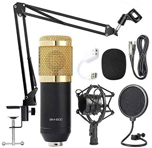 BM800 Studio Wired 3.5MM JACK Condenser Microphone Kit For PC | HighEnd