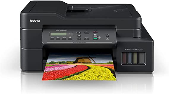 Brother Wireless All In One Ink Tank Printer, DCP T820DW, Automatic 2 Sided Features, Mobile & Cloud Print And Scan, Network Connectivity, High Yield Ink Bottles