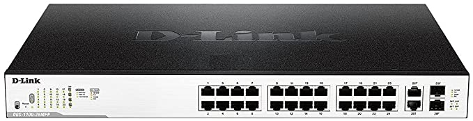 D-Link 24 Port Gigabit POE Plus Plus with 2 combo 1000Base-T/ SFP ports Smart Switch (518Watt) / DGS-1100-26MPP