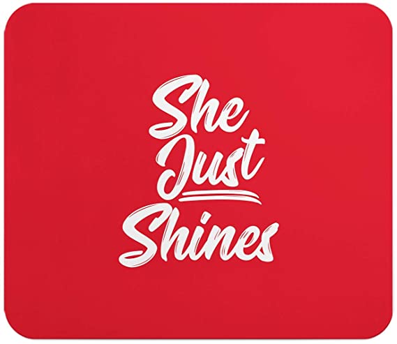 Loud Universe She Just Shines Red For Her Rectangular Thick Flexible Mouse Pad