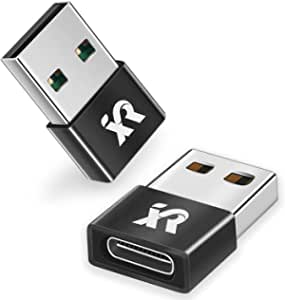 XRSC 2PACK Mini USB C to USB Adapter, Type C Female to USB A Male Charger Charging Cable Adaptor Plug for iPhone 12 Pro Max/Mini/11/X/XS/XR/SE 2020, Samsung Galaxy S20 ultra/S21/S10 A21S/MacBook Pro