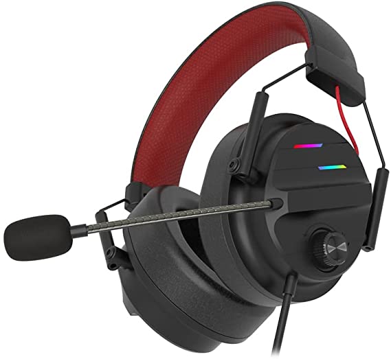 Redragon H380 CHIRON USB Gaming Headset - RGB lighted Virtual Surround Sound 7.1 - Noise Cancelation Microphone
