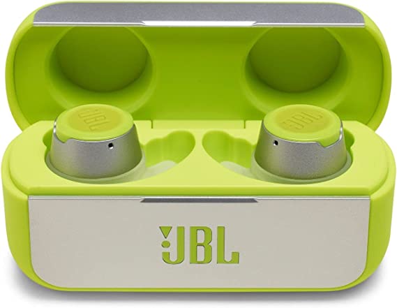 JBL REFLECT FLOW - True Wireless Earbuds, bluetooth sport headphones with microphone, Waterproof, up to 30 hours battery, charging case and quick charge (Green)