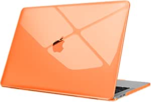 Fintie Case for MacBook Pro 13 Inch A2338(M1) A2251 A2289 A2159 A1989 A1706 A1708 - Snap On Hard Shell Case Cover for MacBook Pro 13 2016-2020 Release with/Without Touch Bar, Crystal Orange