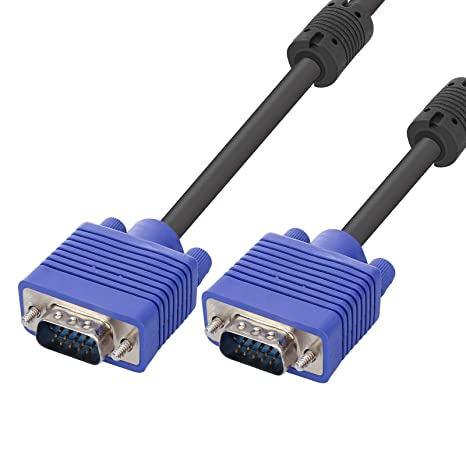 ENUODA VGA to VGA Cable 15 Pin Male to Male Plug Computer Monitor Cable Wire Cord for Laptop, TV, Porjector (4.9 Feet,Blue)