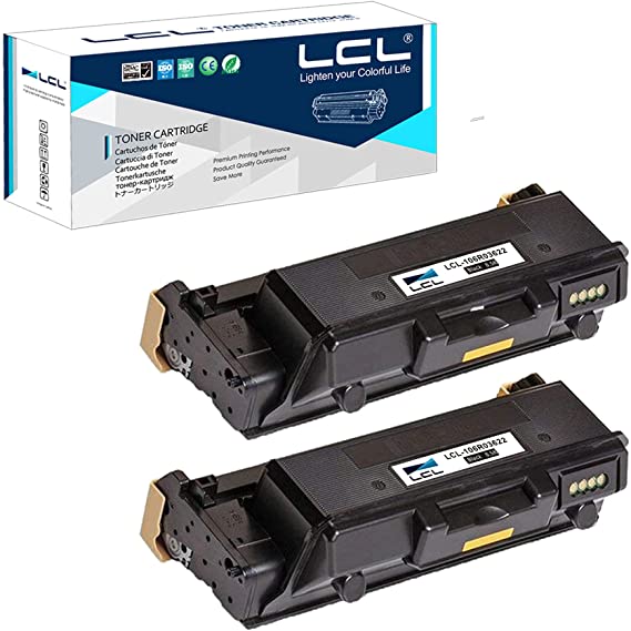 LCL Compatible Toner Cartridge Replacement for Xerox WorkCentre 3335 3345 Phaser 3330 8500 Pages 106R03620 106R03621 106R03622 WorkCentre 3335 3345 3345VDNi 3330DNi 3335DNi 3345DNi (2-Pack Black)