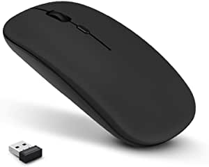 Rechargeable Wireless Mouse, 2.4GHz Slim Silent Click Wireless Optical Mouse, Long Range Wireless Mouse for Laptop & PC, Compatible with Mac, MacBook Pro & MacBook Air etc,by AODOOR