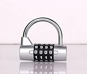 4 dial digital combination travel safety and security password lock --- silver , 2724647595443