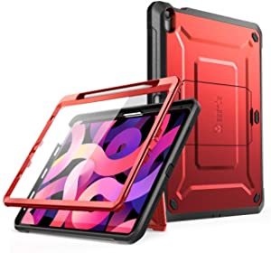SUPCASE Unicorn Beetle Pro Series Case Designed for iPad Air 4 (2020) 10.9 Inch, with Pencil Holder & Built-in Screen Protector Full-Body Rugged Heavy Duty Case (Ruddy)