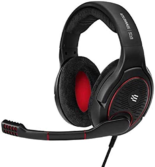 EPOS I Sennheiser GAME ONE Gaming Headset, Open Acoustic, Noise-canceling mic, Flip-To-Mute, XXL plush velvet ear pads, compatible with PC, Mac, Xbox One, PS4, Nintendo Switch, and Smartphone - Black