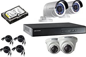 SECURITY CAMERA 2 MEGAPIXEL QUANTITY 2 + VIDEO RECORDER 4 CHANNEL + HARDDISK 1 TB
