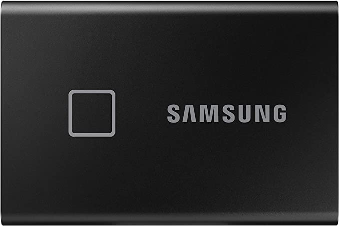 Samsung T7 Touch Portable SSD - 1 TB - USB 3.2 Gen.2 External SSD Metallic Black (MU-PC1T0K/WW)