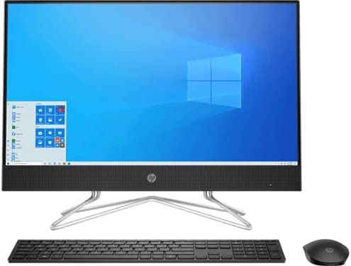 HP AlO 11th Gen Intel Core i3 23.8 inches FHD All-in-One Personal Desktop (8GB/1TB HDD/M.2 Slot/Windows 10 Home/MS Office 2019/Wireless Keyboard & Mouse/Jet Black), 24-df1668in