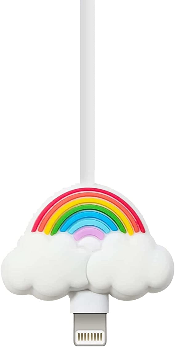 Rainbow Cable Bite Silicone Cloud Cable Protector For Your Charging Cable Cord/USB Cable