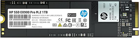 HP EX900 Pro 1TB NVMe Internal PC SSD - Gen3 x4 PCIe, M.2 2280, 3D NAND, Up to 2095 MB/s - 9XL77AA#ABA