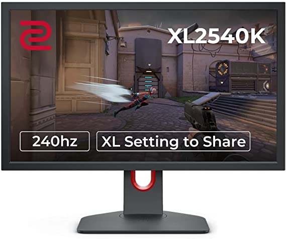 BenQ Zowie XL2540K 24.5 inch 240Hz Gaming Monitor | Smaller Base | Flexible Height & tilt Adjustment | XL Setting to Share | Customizable Quick Menu
