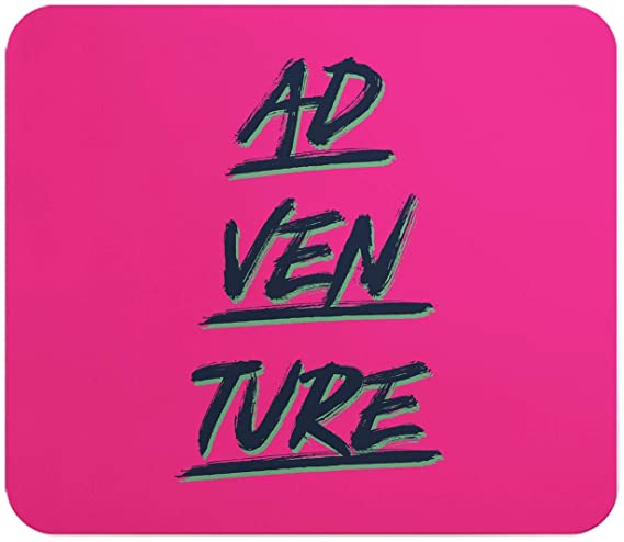 Loud Universe Adventure Pink Case Typography Rectangular Thick Flexible Mouse Pad