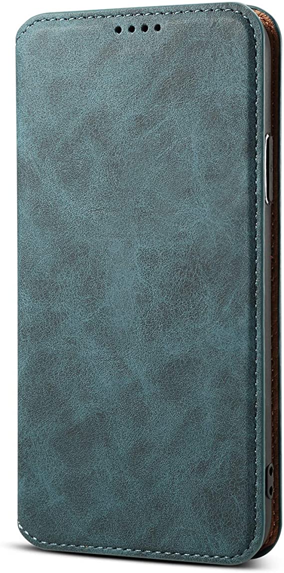 Case Cover Folio for Apple iPhone Xs Max 2018 6.5 Inch Leather,Blue Slim Full Protection Kickstand Folio Money Card Holder Men Women Wallet Shell