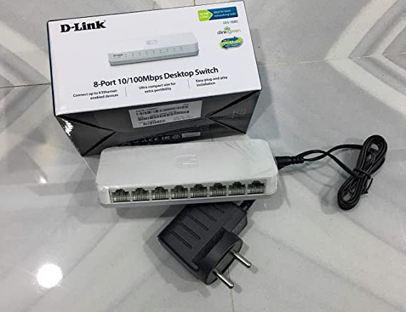 D-Link DES-1008C 10/100 Mbps Unmanaged Switch Network Switch