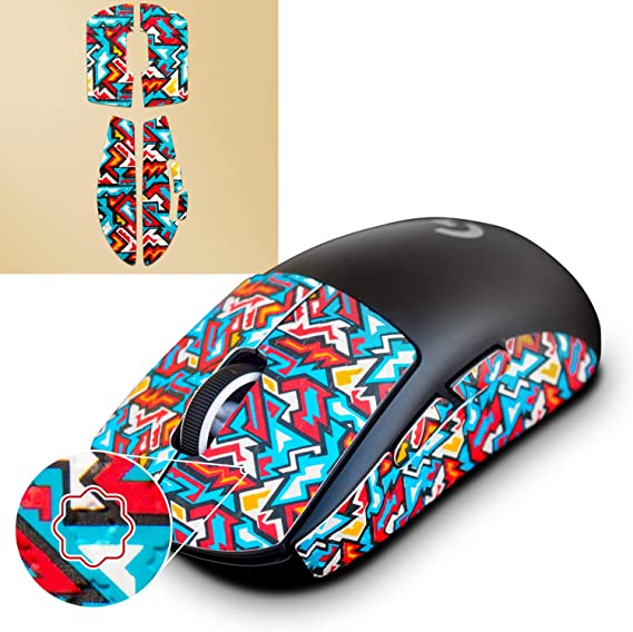 Hotline Games Colorful Anti-Slip Grip Tape for Logitech G PRO X Superlight Wireless Gaming Mouse, Non-Fading,Sweat Resistant,Cut to Fit,Easy to Use,Professional Mice Upgrade Kit