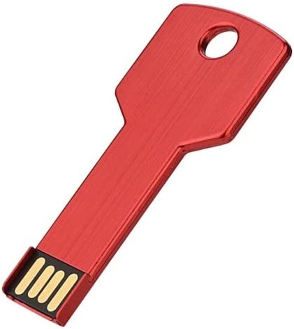 Key USB Flash Drive 64GB Metal Pendrive 4GB High Speed USB Stick 32GB Pen Drive 16GB USB Flash 128 gb flash drives (Red, 64GB)