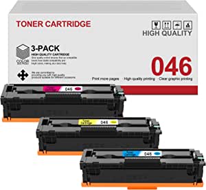 3 Pack (1C+1M+1Y) 046 CRG-046 Toner Cartridge Replacement for Canon Color Image Class MF731Cdw LBP654Cdw MF735Cdw MF733Cdw Printer