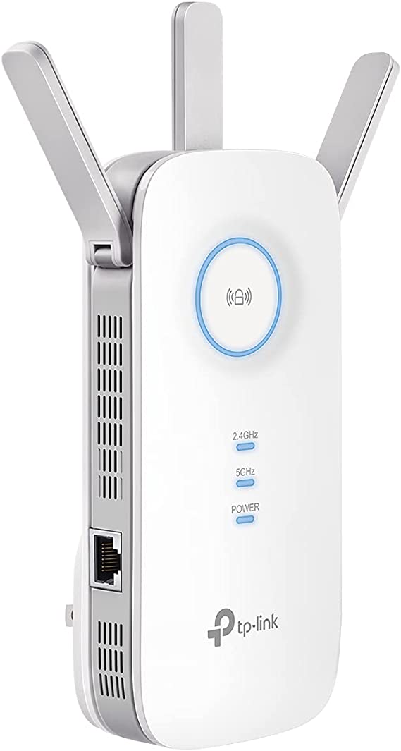 TP-Link AC1900 WiFi Extender (RE550), Covers Up to 2800 Sq.ft and 35 Devices, 1900Mbps Dual Band Wireless Repeater, Internet Booster, Gigabit Ethernet Port