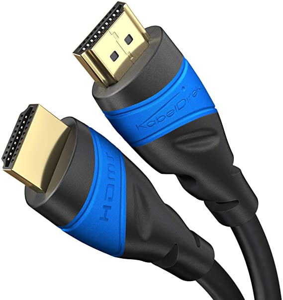 KabelDirekt – كابل 4K HDMI – 1.5 متر (4 ك عند 120 هرتز، 4 ك عند 60 هرتز – تجربة الدقة الفائقة الرائعة – سرعة عالية مع الإيثرنت، متوافق مع HDMI 2.0/1.4, Blu-ray/PS4/PS5/Xbox Series X/Switch، أسود)