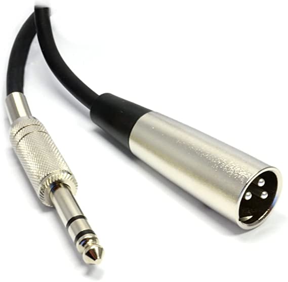 bullet Stereo audio cable XLR 3-pin male to TRS jack 6.3mm male 3m