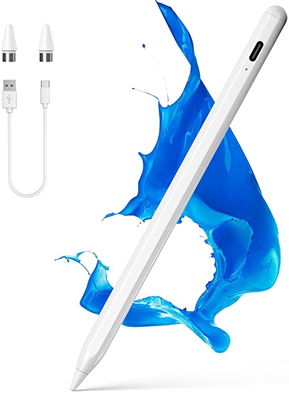 Stylus Pens for Touch Screens, NTHJOYS Active Stylus Pen for iOS/Android with Magnetic Design Fine Point Stylist Pencil Compatible with Apple iPad/Pro/Air/Mini/iPhone/Samsung/Tablets Writing & Drawing