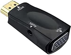 Converter HDMI to VGA Adapter with Audio Cable - Black