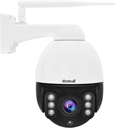 JideTech 5MP PTZ WiFi IP Camera Outdoor, 1920P HD Wireless Security Surveillance Camera with 4X Zoom, 2-Way Audio, Night Vision, Smart Detection Alarm