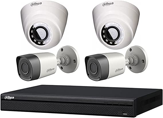 DAHUA Set of 4 2MP Surveillance Cameras with 4CH Recorder